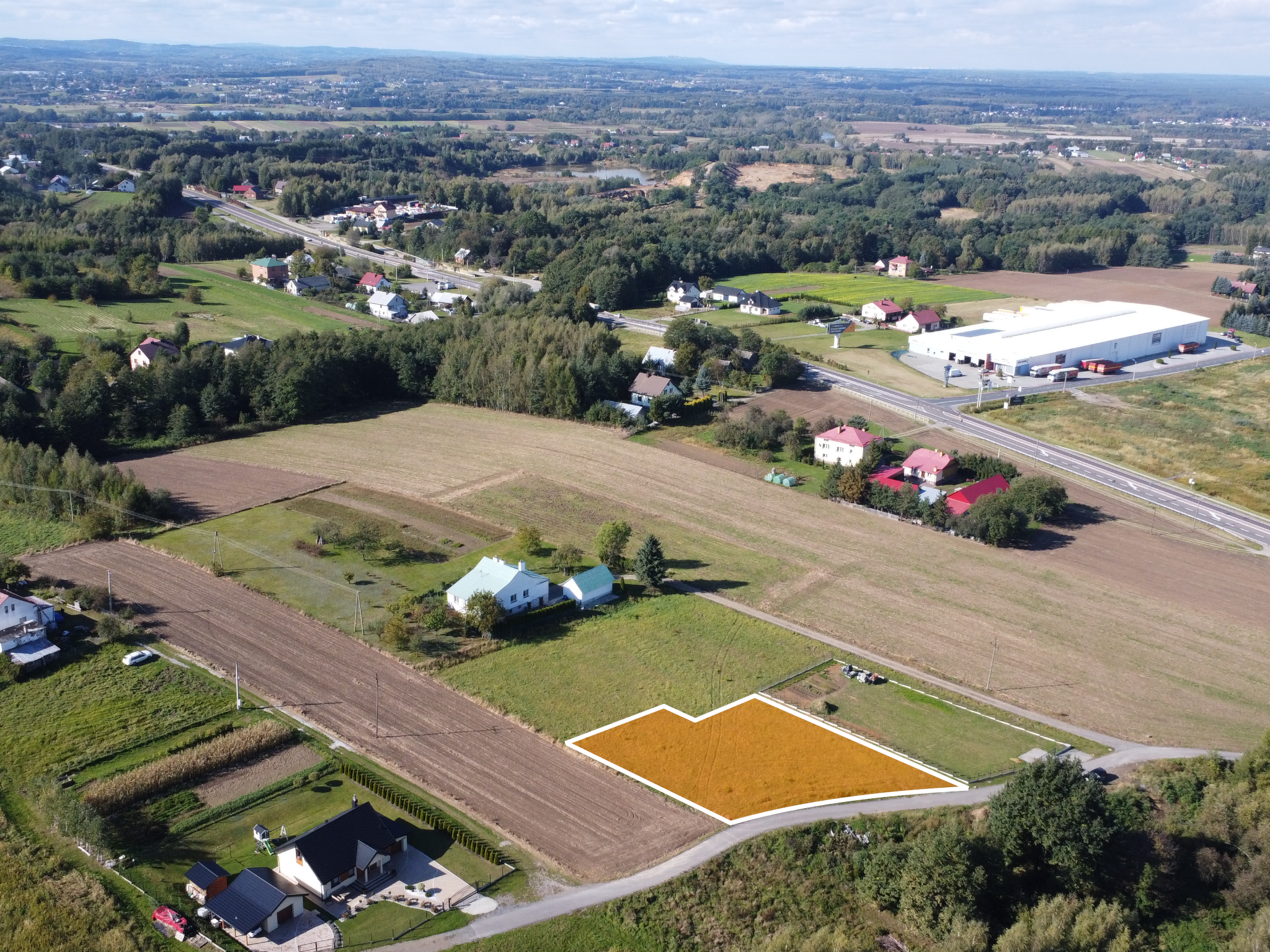 Działka z pozwoleniem na budowę – 1278m² | Podgrodzie (gm. Dębica)