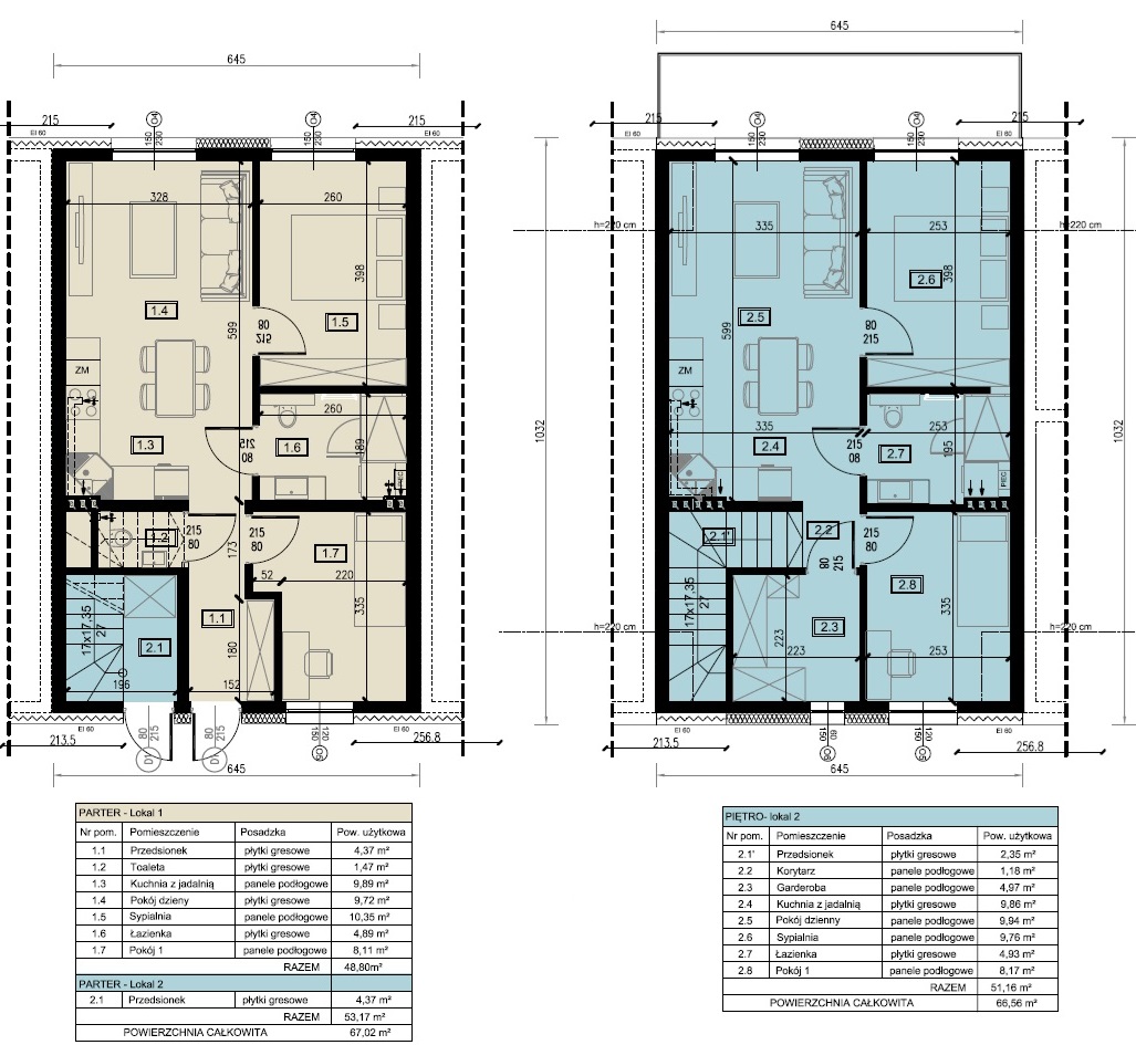 NOWOCZESNE APARTAMNETY PRZY BUDZISZU, 55 m2, TARASY