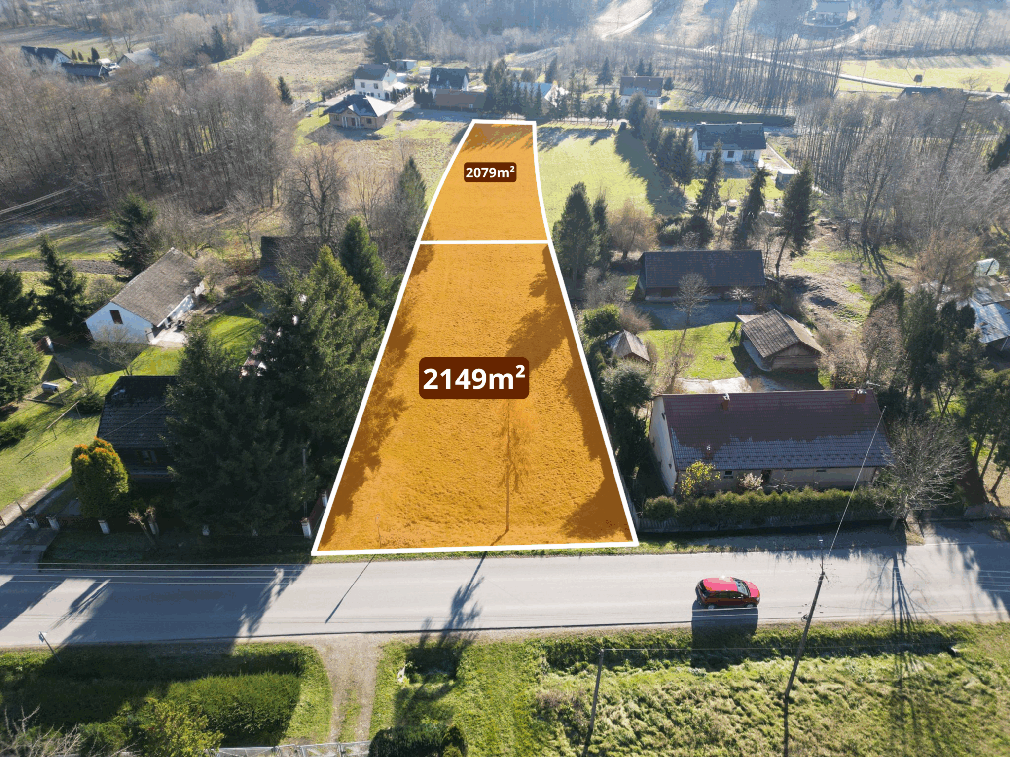 Duże działki budowlane 2149m² i 2079m² | Łęki Dolne (gm. Pilzno)