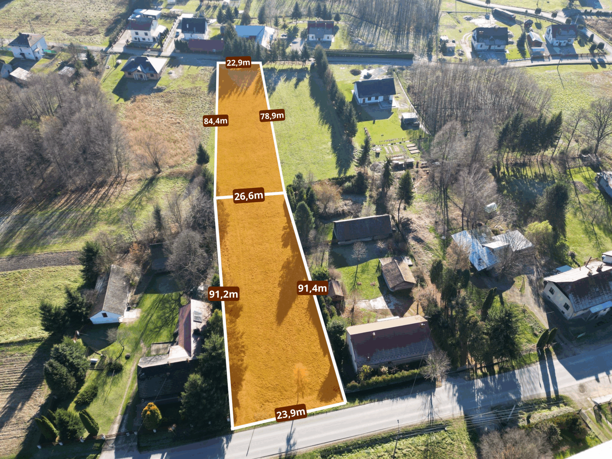 Duże działki budowlane 2149m² i 2079m² | Łęki Dolne (gm. Pilzno)