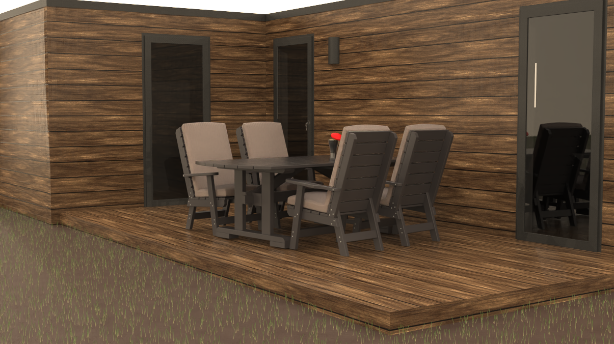Skandynawskie domki drewniane GIRONA, całoroczne, 35 m2, umeblowane, wyposażone, wysoki standard