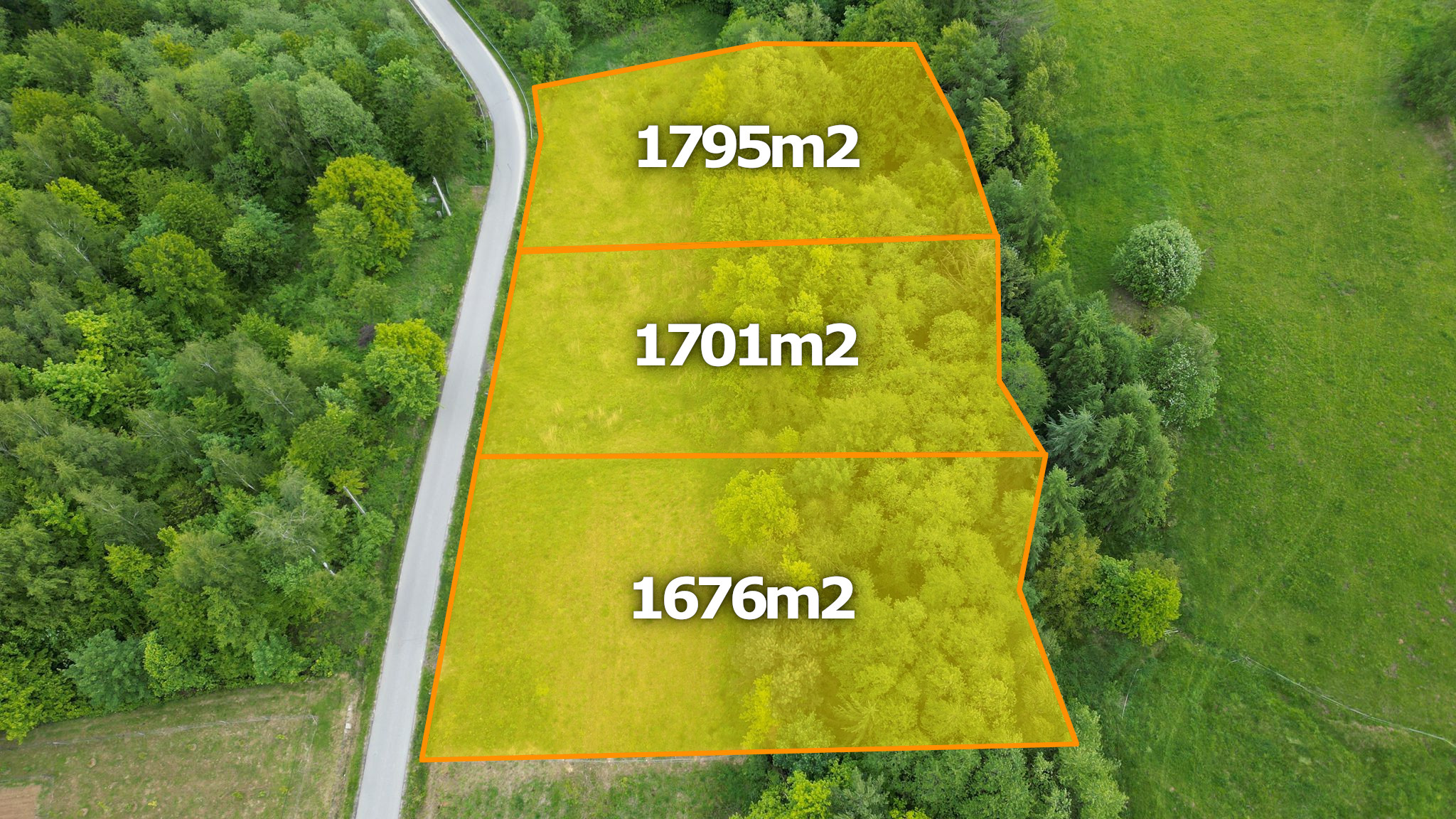 3-działki budowlane w Stasiówce