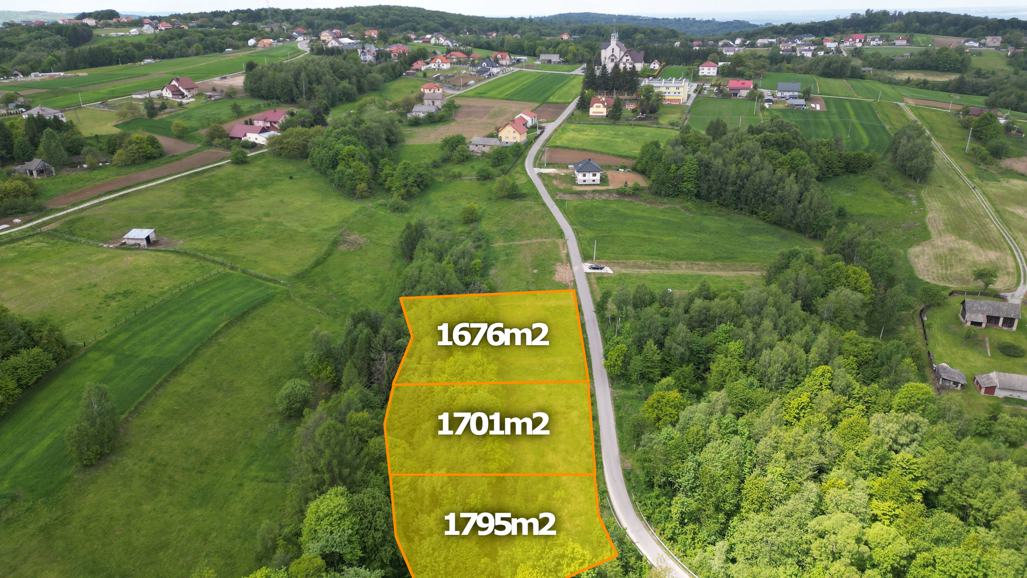 3-działki budowlane w Stasiówce